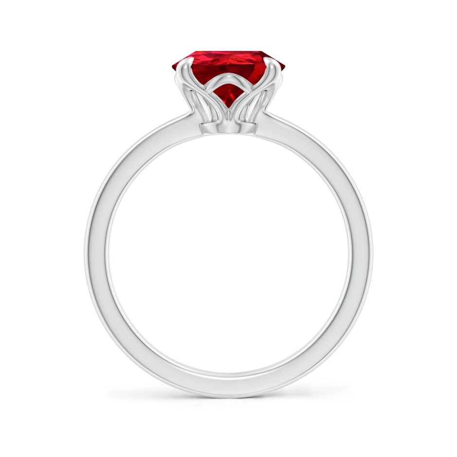 10x8mm Labgrown Lab-Grown Solitaire Pear-Shaped Ruby Classic Engagement Ring in 18K White Gold side 199