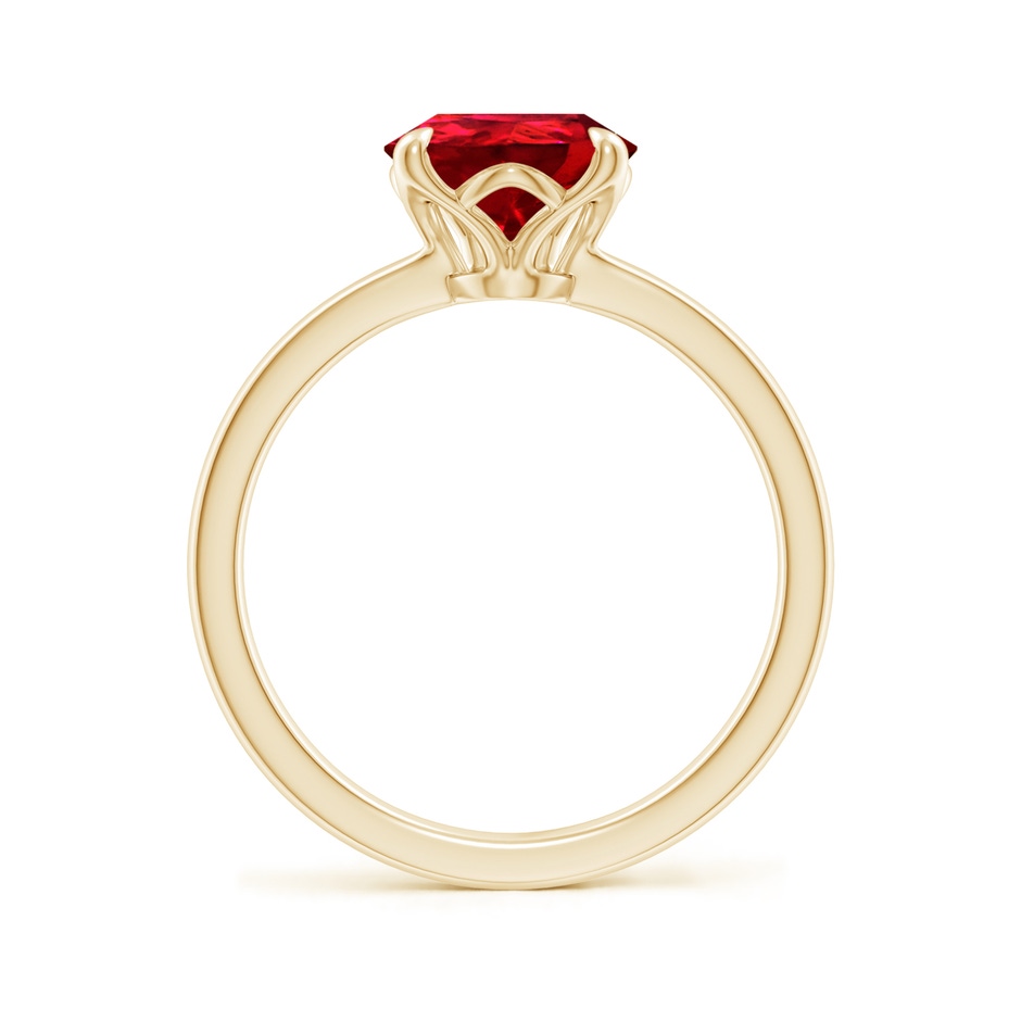 10x8mm Labgrown Lab-Grown Solitaire Pear-Shaped Ruby Classic Engagement Ring in Yellow Gold side 199