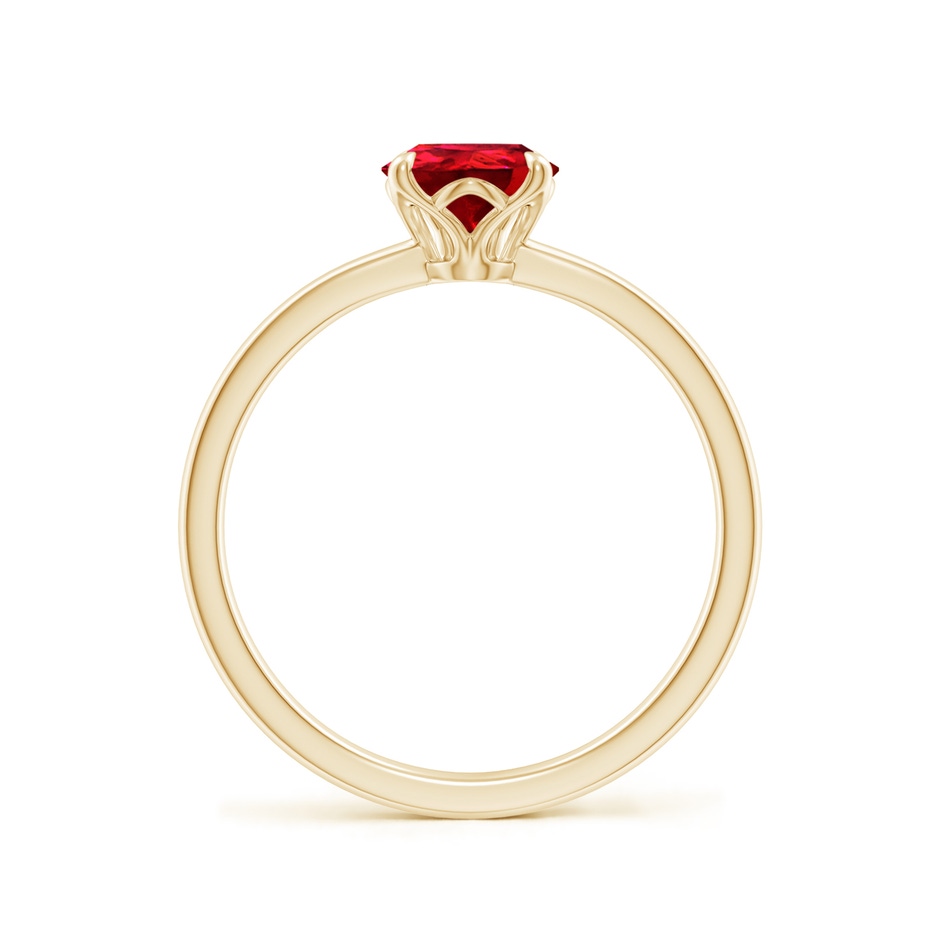 8x6mm Labgrown Lab-Grown Solitaire Pear-Shaped Ruby Classic Engagement Ring in Yellow Gold side 199