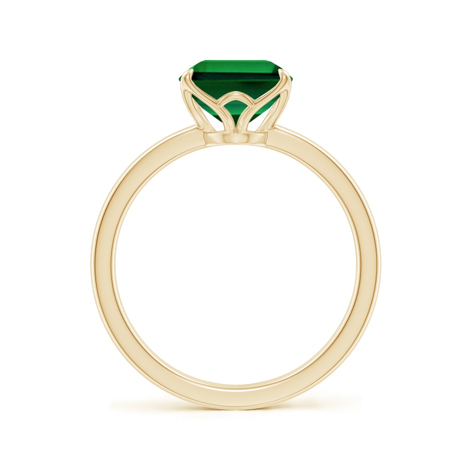 10x8mm Labgrown Lab-Grown Solitaire Emerald-Cut Emerald Classic Engagement Ring in 18K Yellow Gold side 199