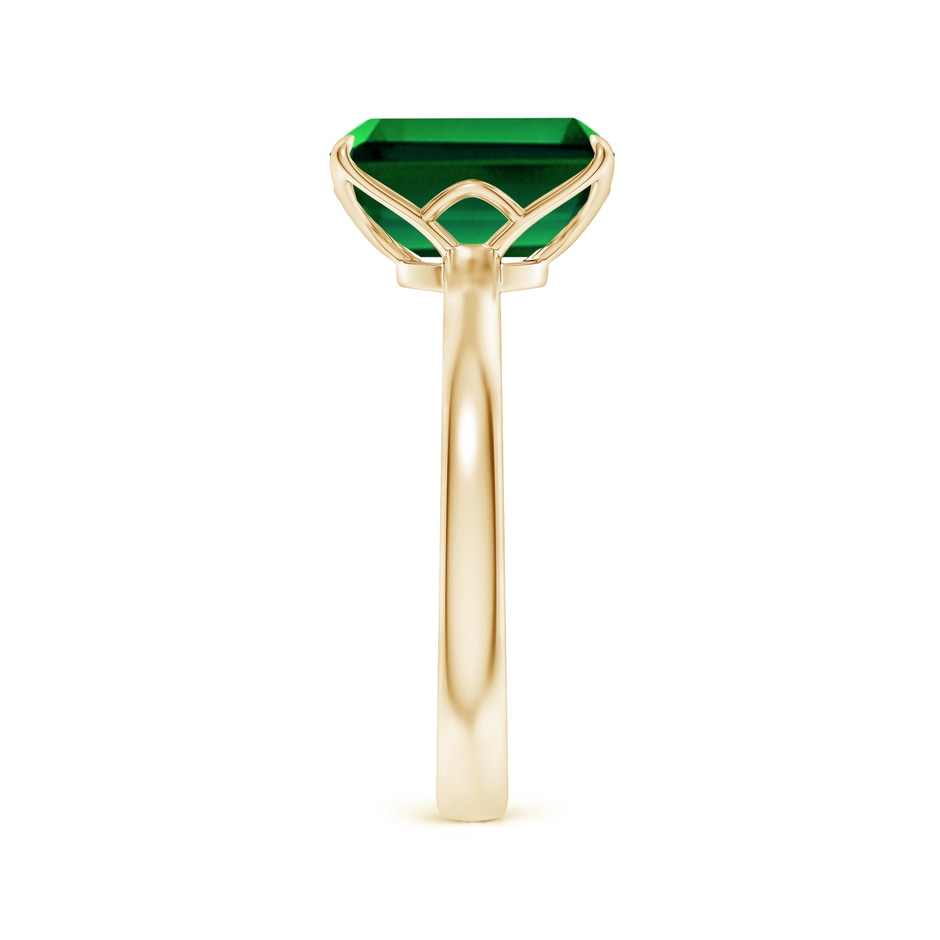 10x8mm Labgrown Lab-Grown Solitaire Emerald-Cut Emerald Classic Engagement Ring in 18K Yellow Gold side 299