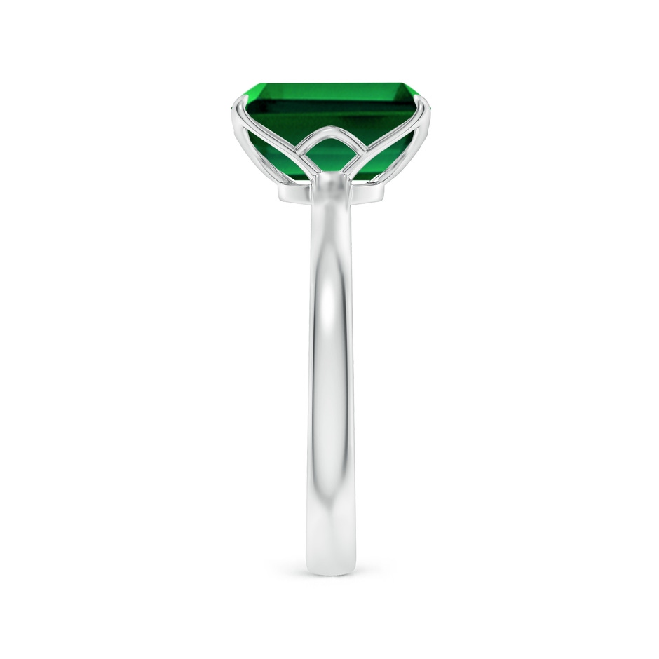 10x8mm Labgrown Lab-Grown Solitaire Emerald-Cut Emerald Classic Engagement Ring in P950 Platinum side 299