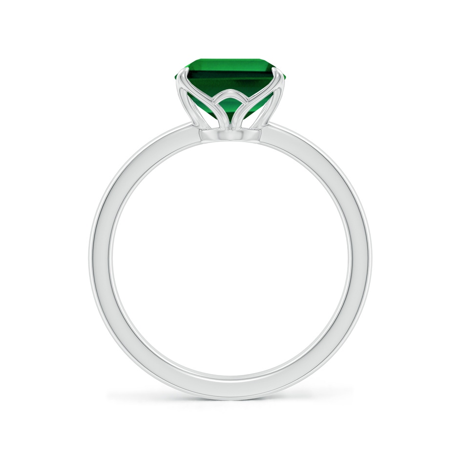 10x8mm Labgrown Lab-Grown Solitaire Emerald-Cut Emerald Classic Engagement Ring in White Gold side 199