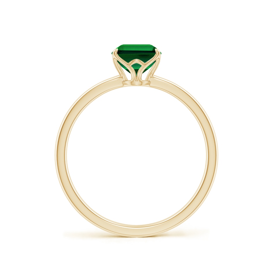 8x6mm Labgrown Lab-Grown Solitaire Emerald-Cut Emerald Classic Engagement Ring in 18K Yellow Gold side 199