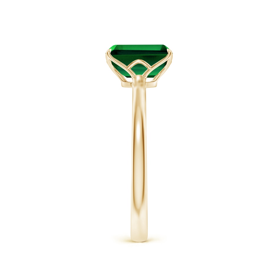 8x6mm Labgrown Lab-Grown Solitaire Emerald-Cut Emerald Classic Engagement Ring in 18K Yellow Gold side 299