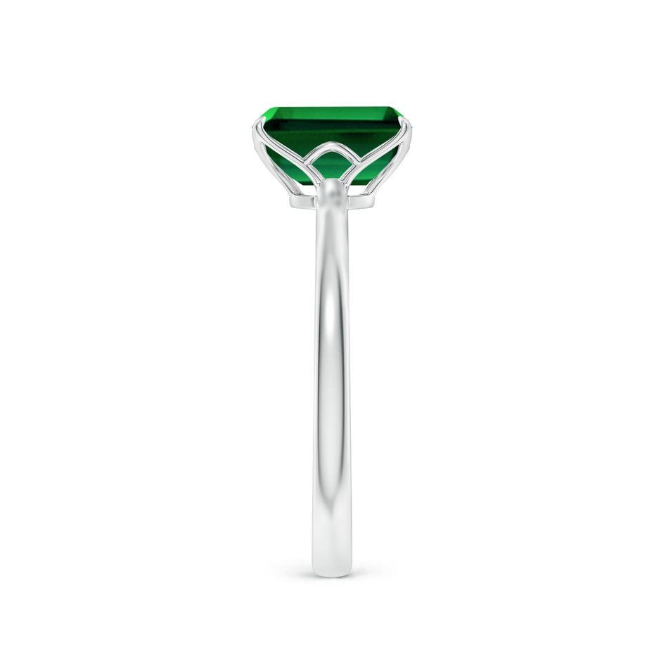 8x6mm Labgrown Lab-Grown Solitaire Emerald-Cut Emerald Classic Engagement Ring in White Gold side 299