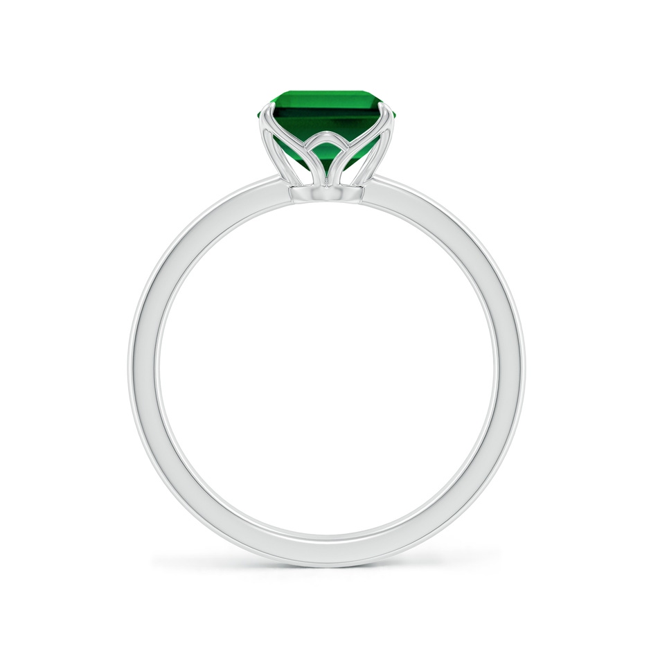 9x7mm Labgrown Lab-Grown Solitaire Emerald-Cut Emerald Classic Engagement Ring in White Gold side 199