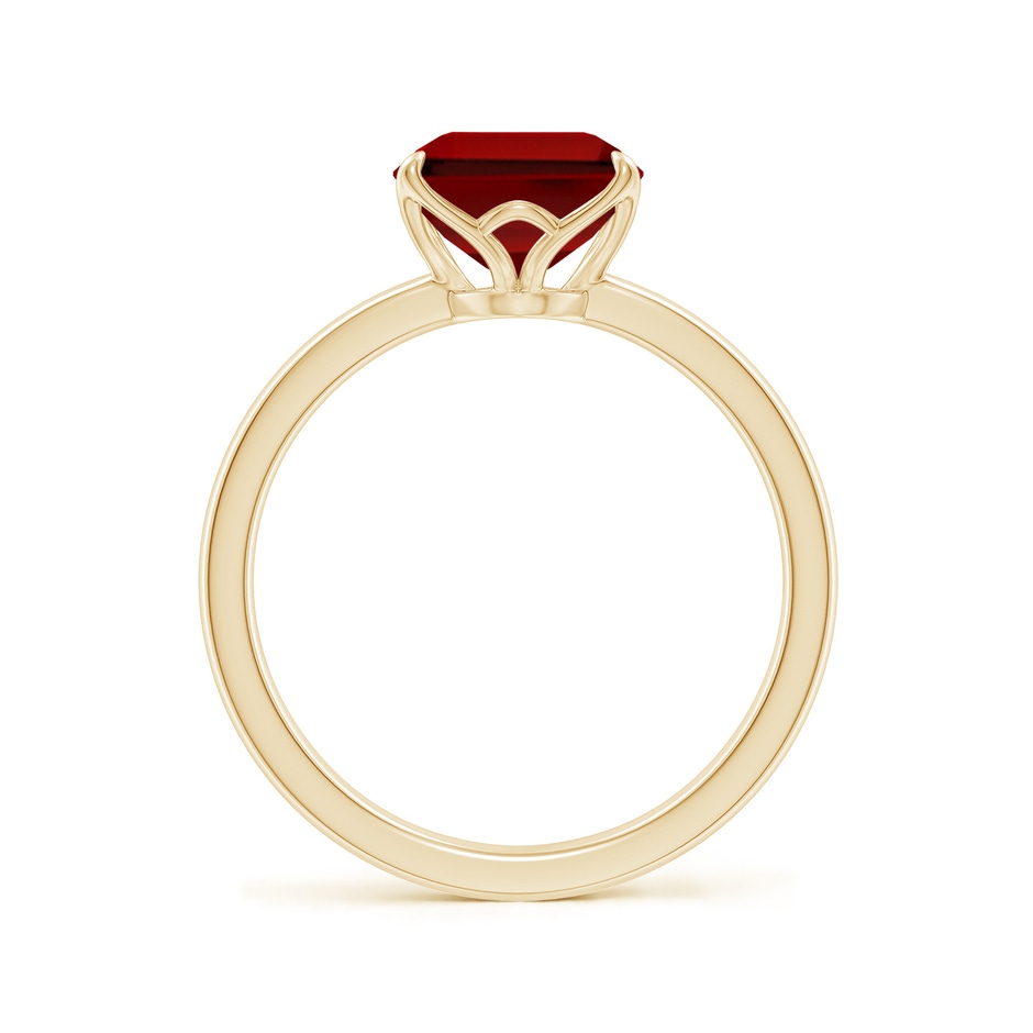10x8mm Labgrown Lab-Grown Solitaire Emerald-Cut Ruby Classic Engagement Ring in 18K Yellow Gold side 199