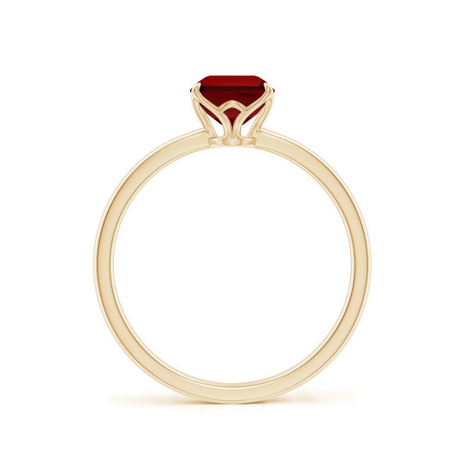 8x6mm Labgrown Lab-Grown Solitaire Emerald-Cut Ruby Classic Engagement Ring in Yellow Gold side 199