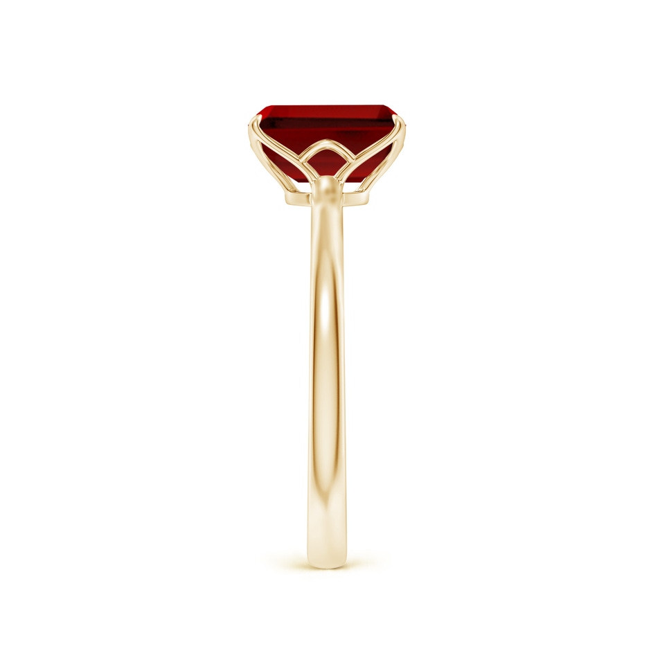 8x6mm Labgrown Lab-Grown Solitaire Emerald-Cut Ruby Classic Engagement Ring in Yellow Gold side 299