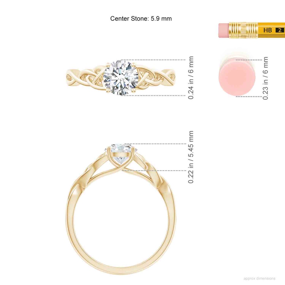 5.9mm FGVS LSR4524D-YGN-FGVS-5.9 in 9K Yellow Gold ruler