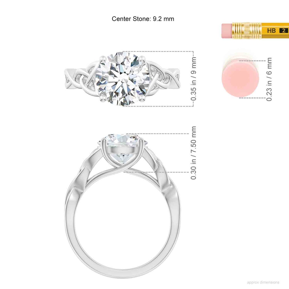 9.2mm FGVS LSR4524D-WG-FGVS-9.2 in White Gold ruler
