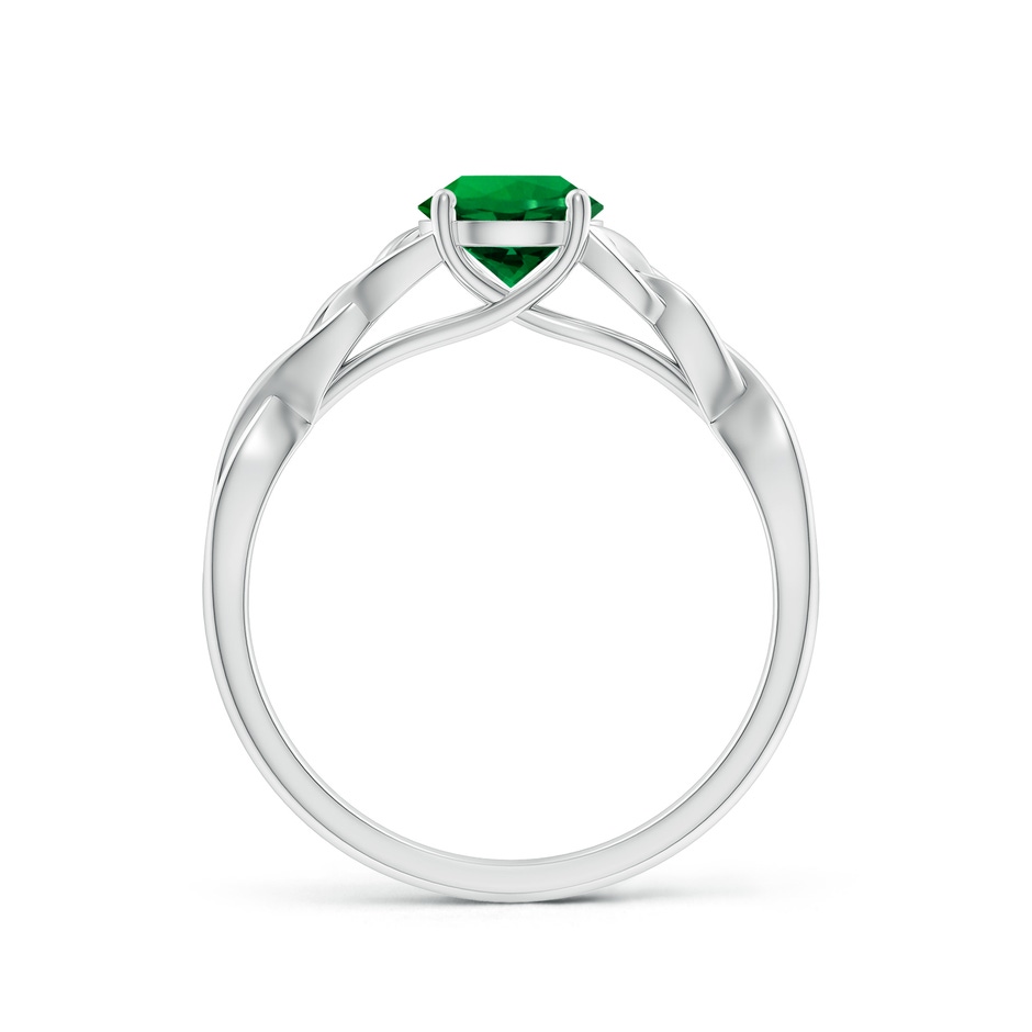 6mm Labgrown Lab-Grown Round Emerald Celtic Knot Engagement Ring in White Gold side 199