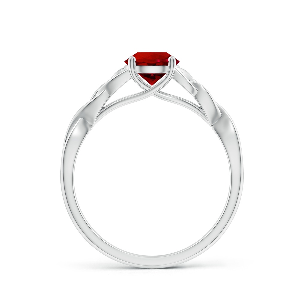6mm Labgrown Lab-Grown Round Ruby Celtic Knot Engagement Ring in P950 Platinum - side 199