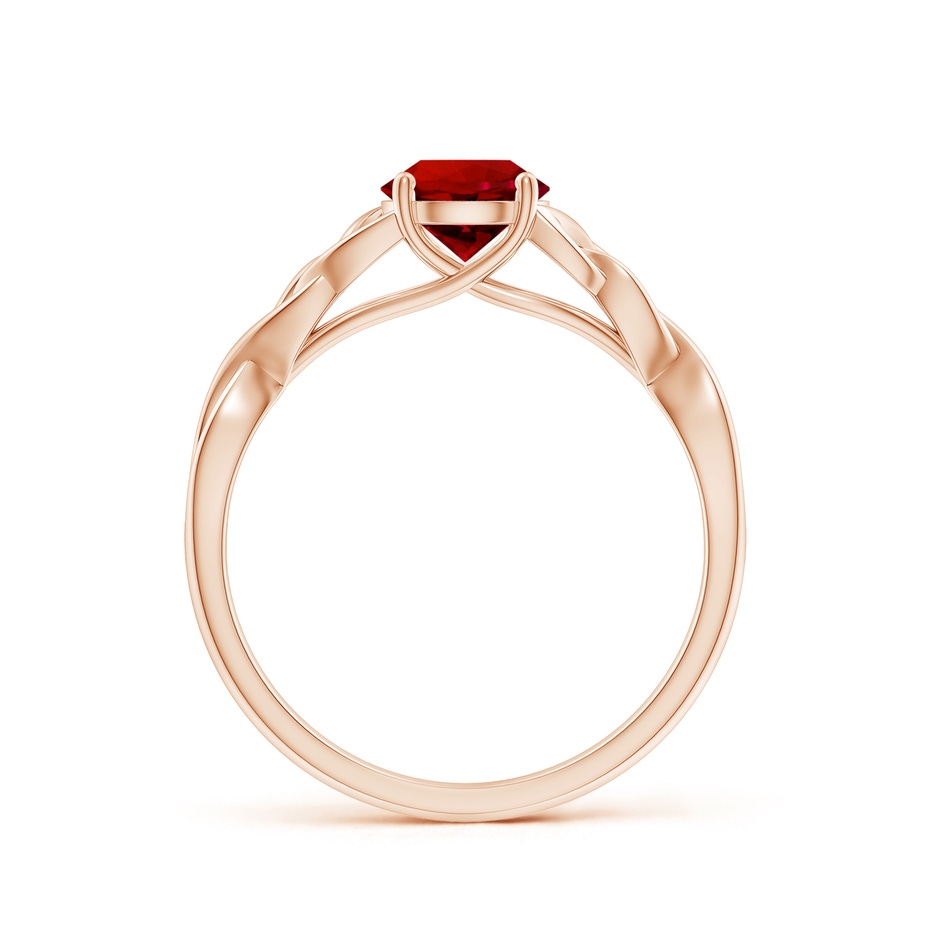 6mm Labgrown Lab-Grown Round Ruby Celtic Knot Engagement Ring in Rose Gold side 199