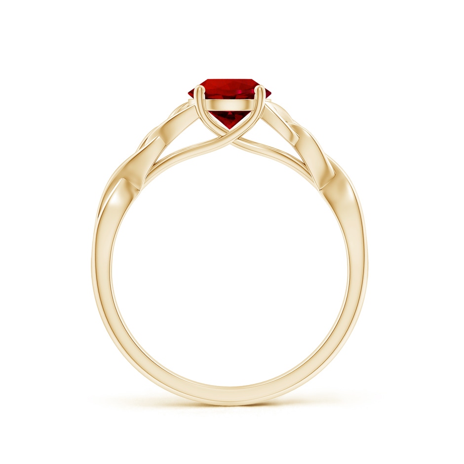 6mm Labgrown Lab-Grown Round Ruby Celtic Knot Engagement Ring in Yellow Gold side 199