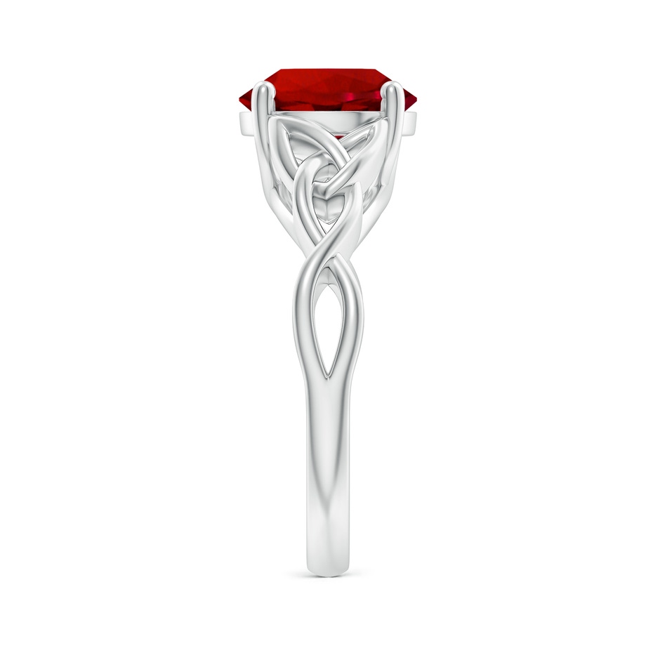 9mm Labgrown Lab-Grown Round Ruby Celtic Knot Engagement Ring in P950 Platinum side 299