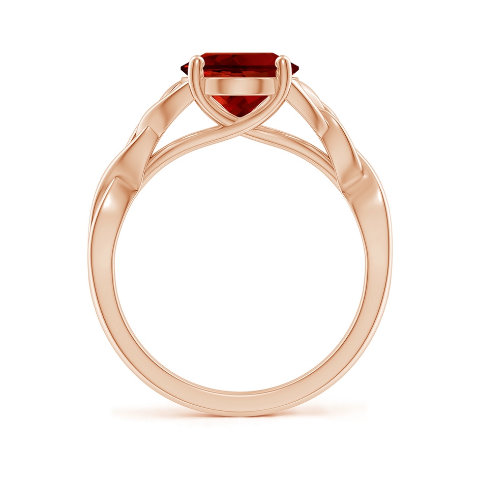 10x8mm Labgrown Lab-Grown Oval Ruby Celtic Knot Engagement Ring in 18K Rose Gold side 199