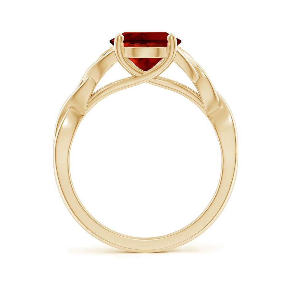 10x8mm Labgrown Lab-Grown Oval Ruby Celtic Knot Engagement Ring in Yellow Gold side 199