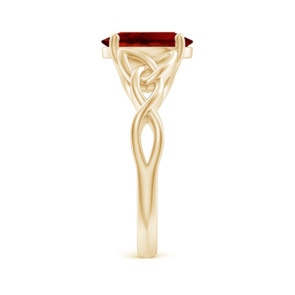 10x8mm Labgrown Lab-Grown Oval Ruby Celtic Knot Engagement Ring in Yellow Gold side 299