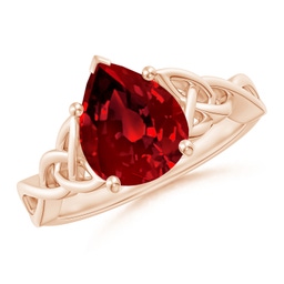 Solitaire Lab Grown Ruby Solitaire Rings