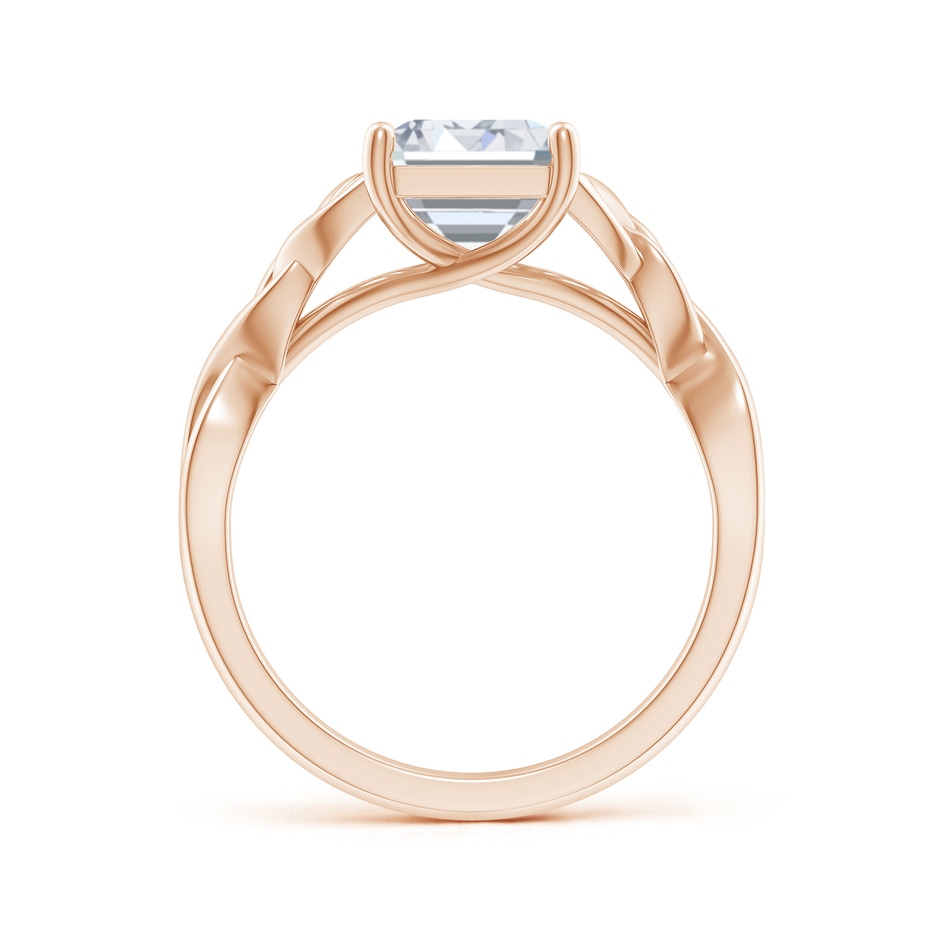 10x7.5mm FGVS Lab-Grown Emerald-Cut Diamond Celtic Knot Engagement Ring in Rose Gold side 199