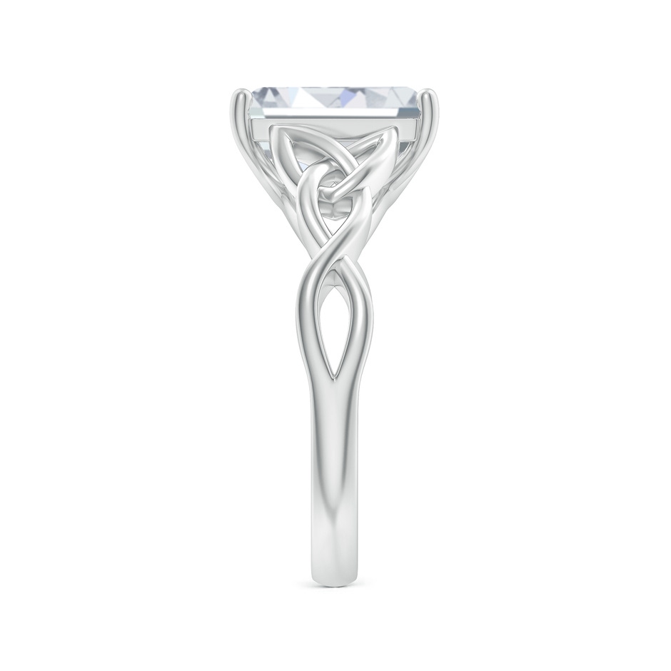 10x7.5mm FGVS Lab-Grown Emerald-Cut Diamond Celtic Knot Engagement Ring in White Gold side 299