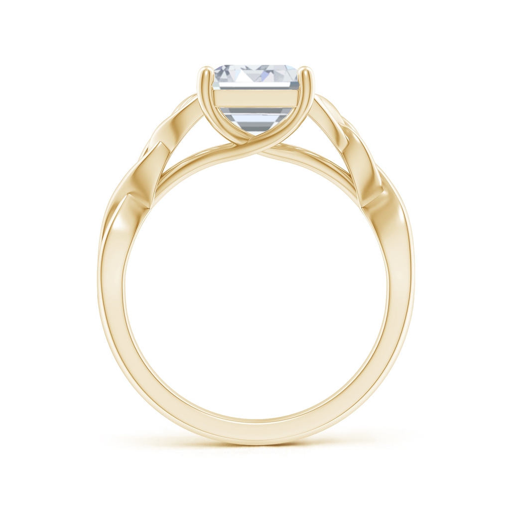 10x7.5mm FGVS Lab-Grown Emerald-Cut Diamond Celtic Knot Engagement Ring in Yellow Gold - side 199
