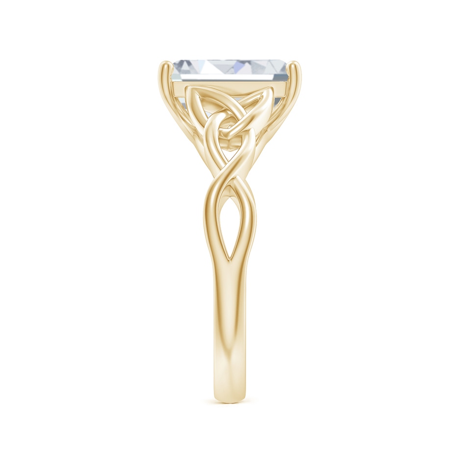 10x7.5mm FGVS Lab-Grown Emerald-Cut Diamond Celtic Knot Engagement Ring in Yellow Gold side 299