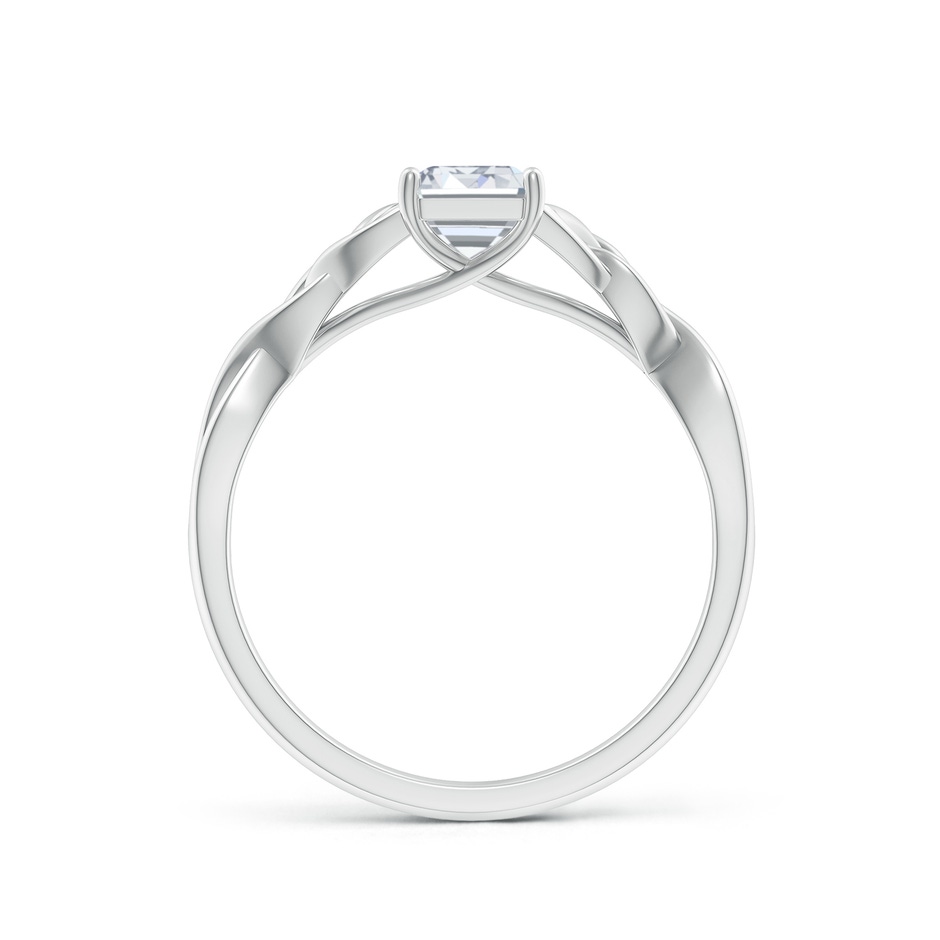 7x5mm FGVS Lab-Grown Emerald-Cut Diamond Celtic Knot Engagement Ring in White Gold side 199