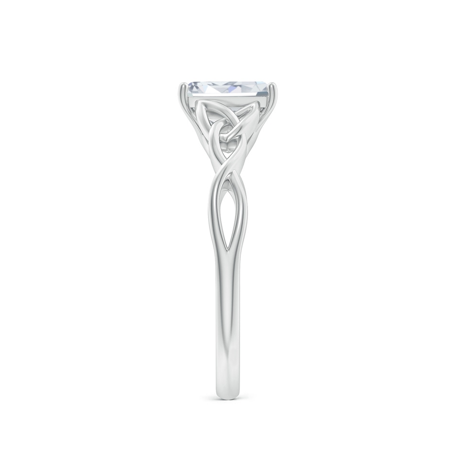 7x5mm FGVS Lab-Grown Emerald-Cut Diamond Celtic Knot Engagement Ring in White Gold side 299