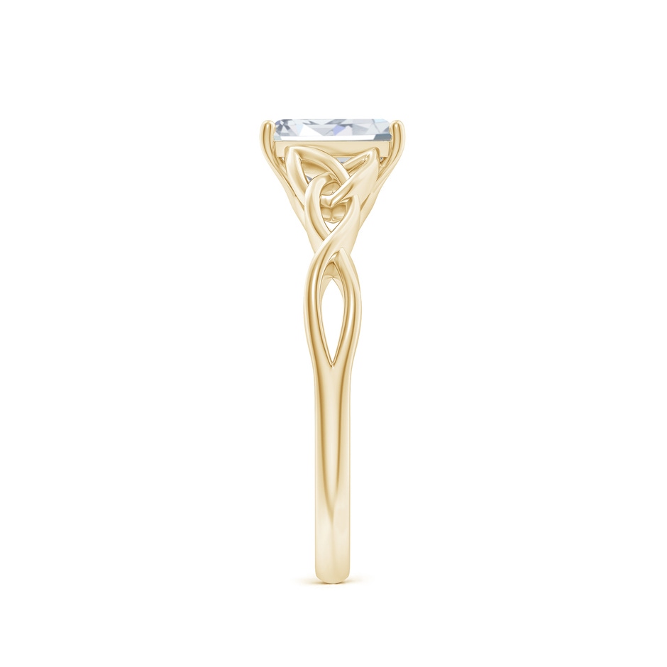 7x5mm FGVS Lab-Grown Emerald-Cut Diamond Celtic Knot Engagement Ring in Yellow Gold side 299