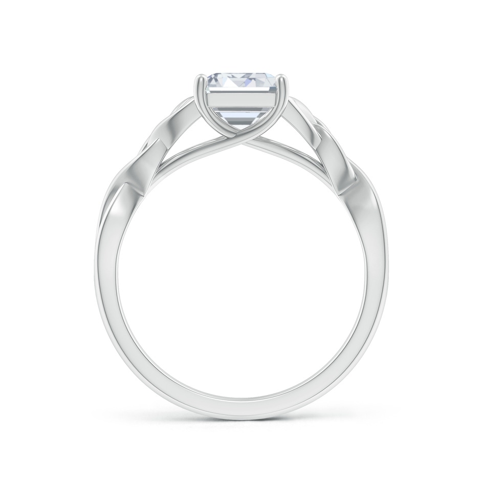 8.5x6.5mm FGVS Lab-Grown Emerald-Cut Diamond Celtic Knot Engagement Ring in White Gold side 199