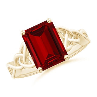 Emerald Cut Lab-Grown Lab Grown Ruby