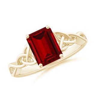 Emerald Cut Lab-Grown Lab Grown Ruby