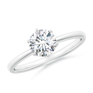 5.9mm FGVS Lab-Grown Round Diamond Solitaire Classic Engagement Ring in 10K White Gold