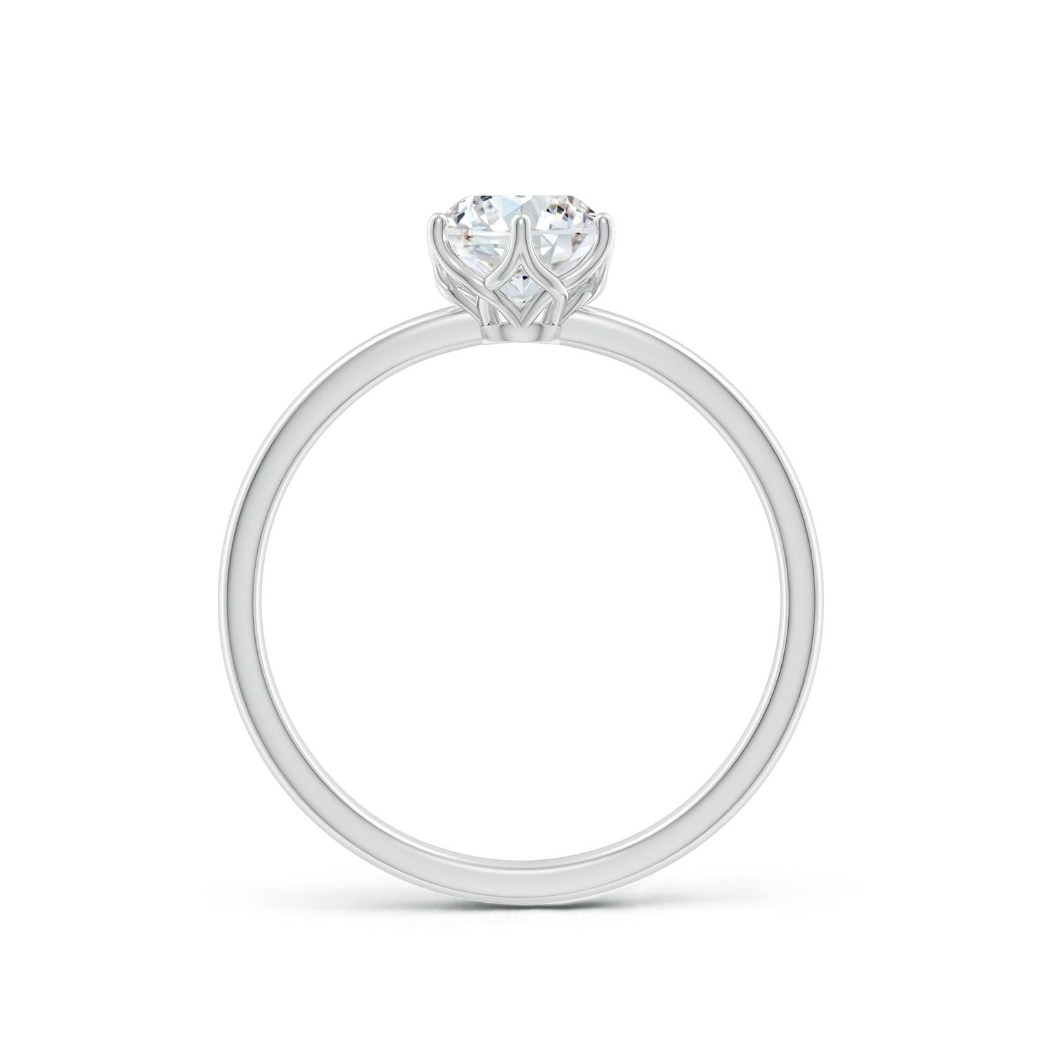 5.9mm FGVS Lab-Grown Round Diamond Solitaire Classic Engagement Ring in 18K White Gold