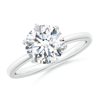 8mm FGVS Lab-Grown Round Diamond Solitaire Classic Engagement Ring in P950 Platinum