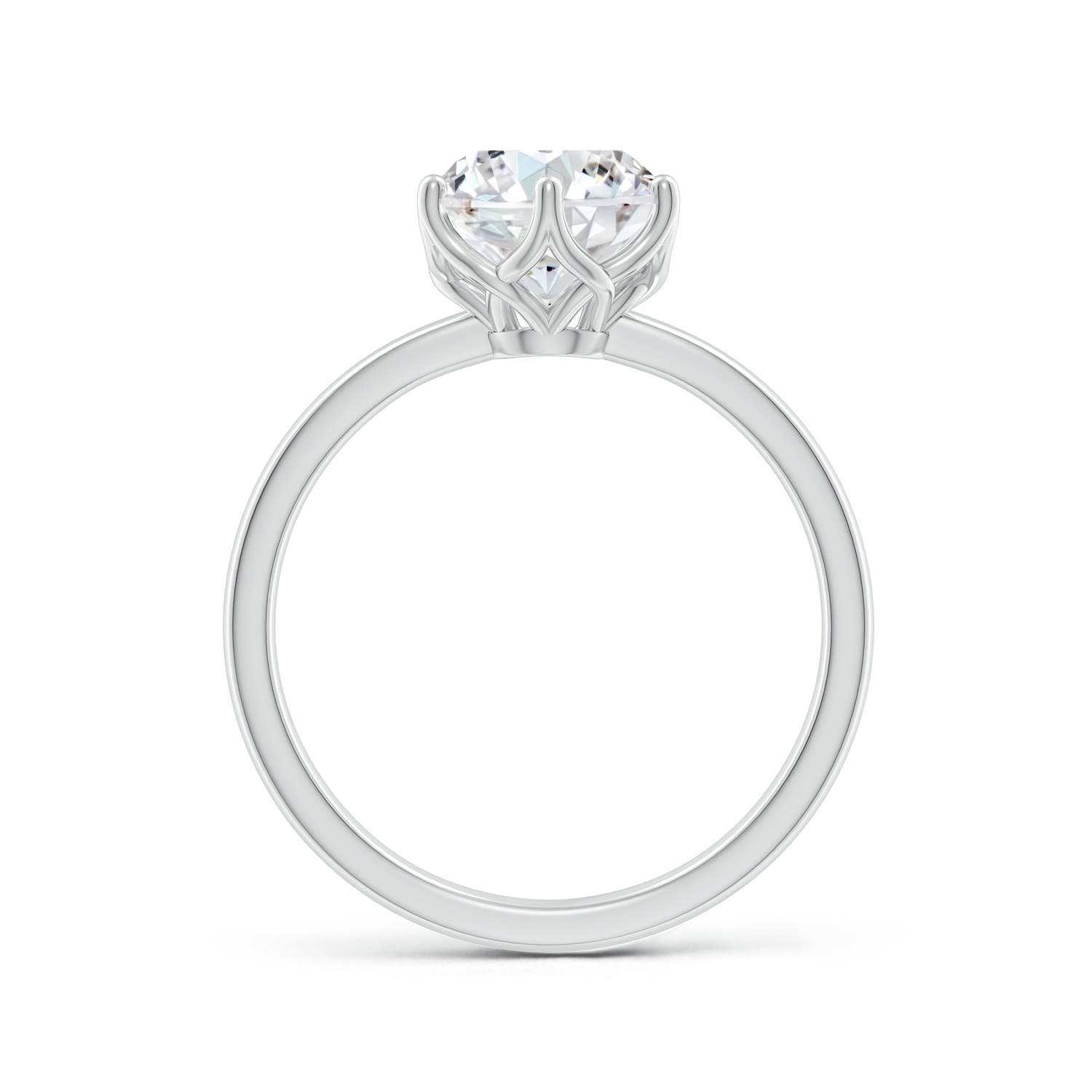8mm FGVS Lab-Grown Round Diamond Solitaire Classic Engagement Ring in P950 Platinum