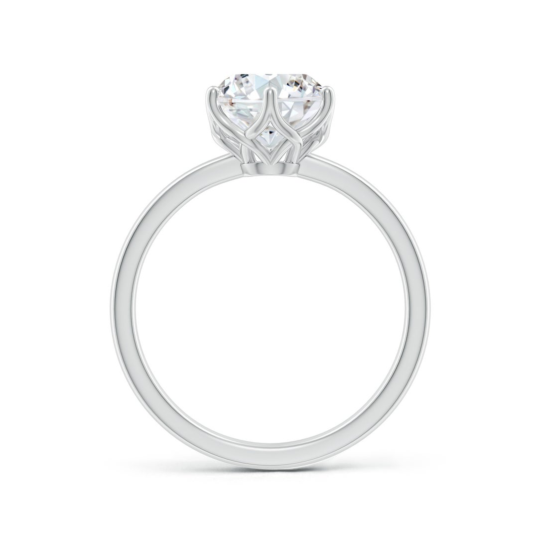 8mm FGVS Lab-Grown Round Diamond Solitaire Classic Engagement Ring in White Gold - side 2