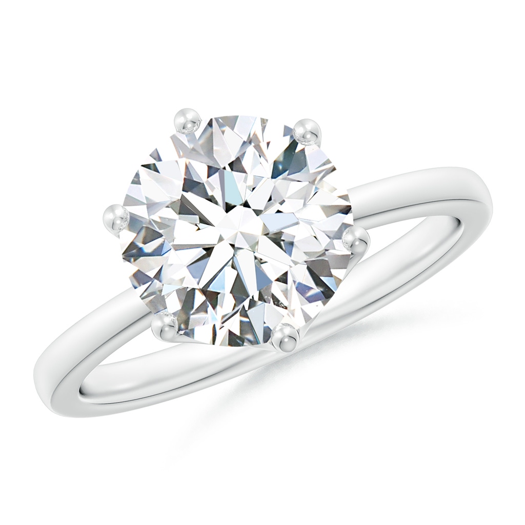 9.2mm FGVS Lab-Grown Round Diamond Solitaire Classic Engagement Ring in White Gold