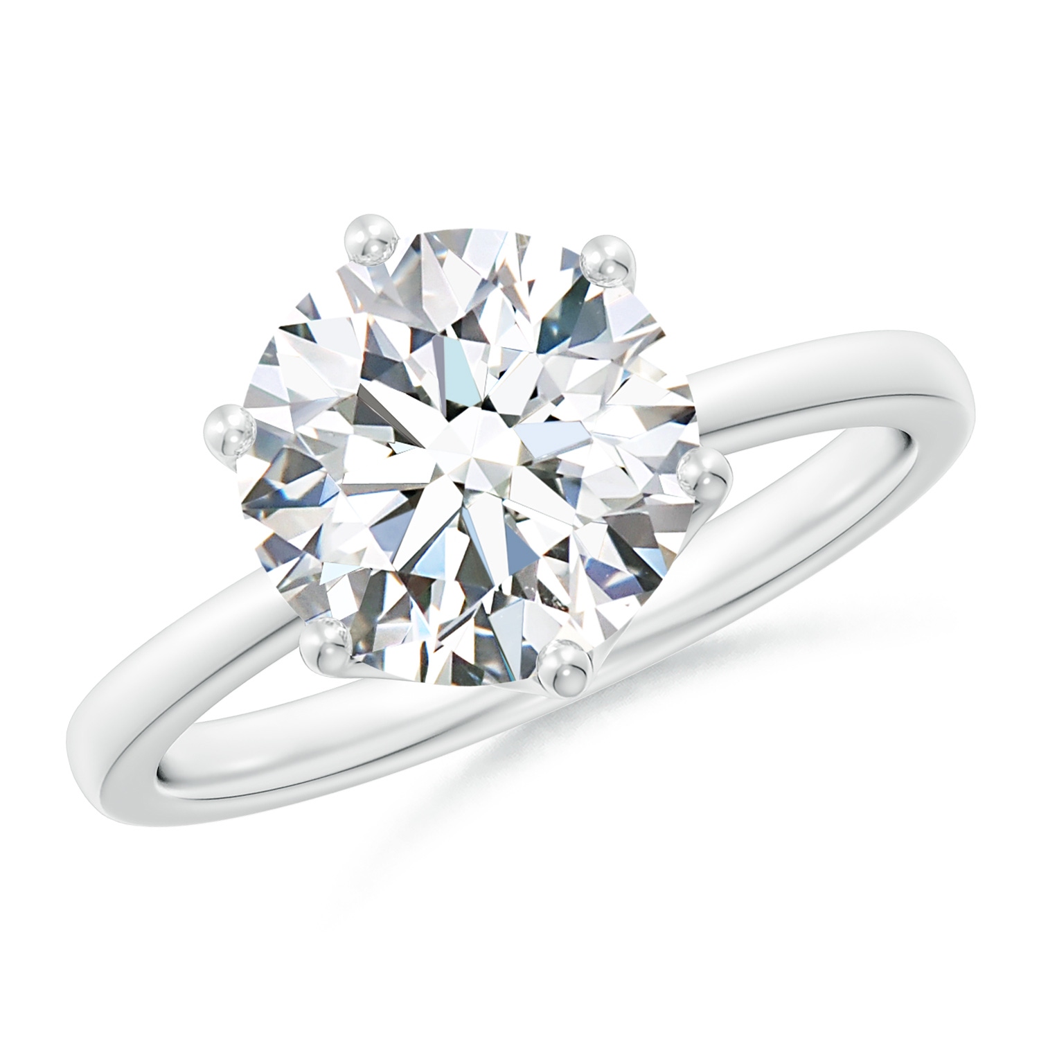 Lab-Grown Round Diamond Solitaire Classic Engagement Ring