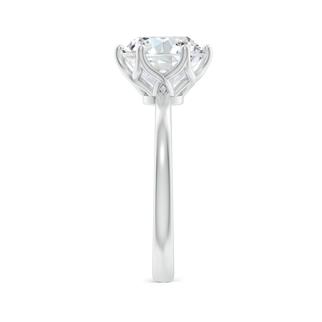 9.2mm FGVS Lab-Grown Round Diamond Solitaire Classic Engagement Ring in White Gold - side 3