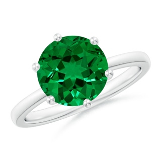 Round Lab-Grown Lab Grown Emerald