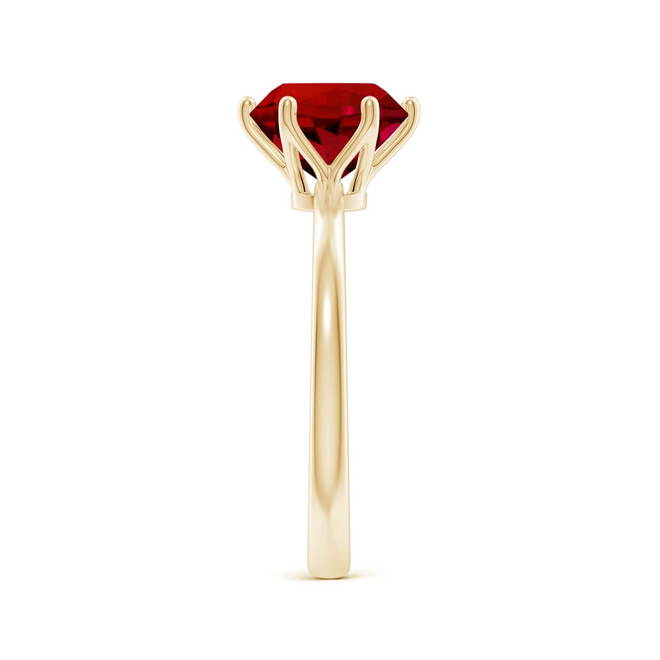 8mm Labgrown Lab-Grown Round Ruby Solitaire Classic Engagement Ring in Yellow Gold side 299