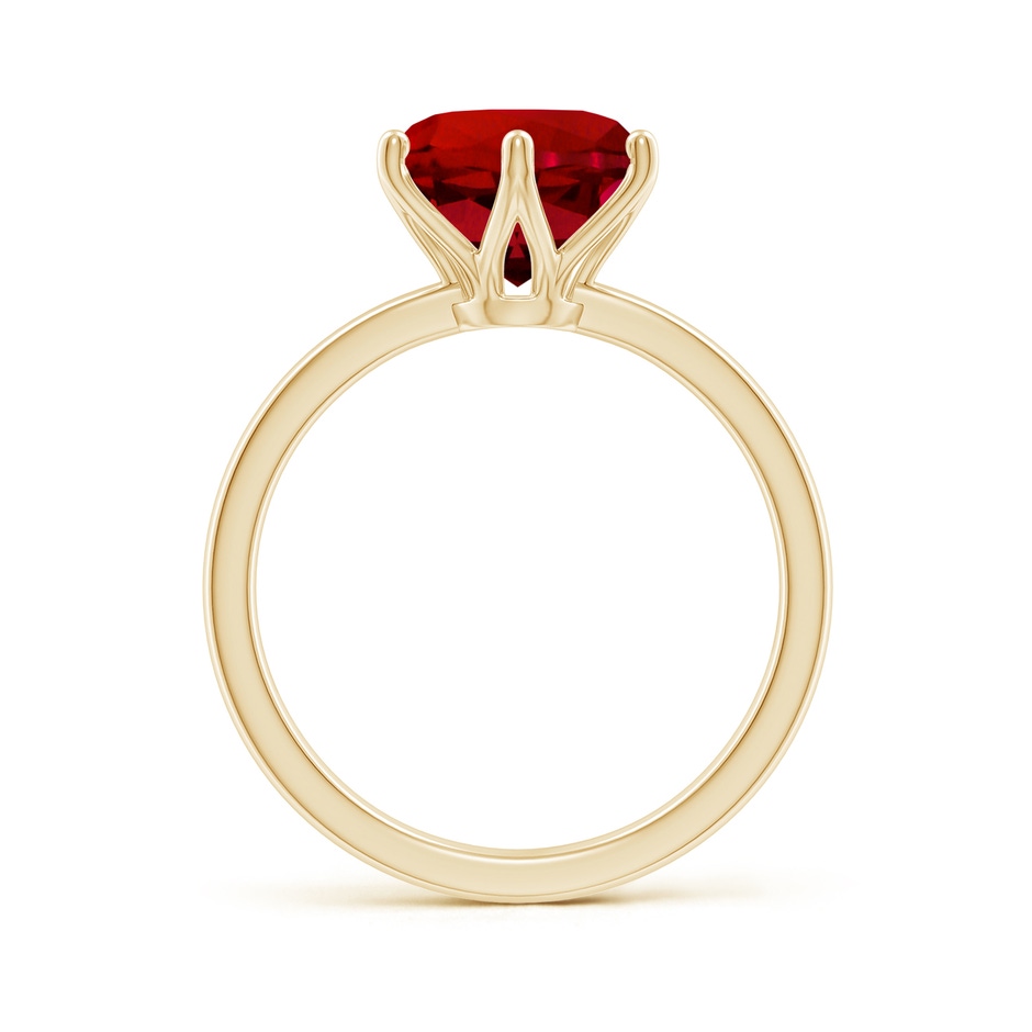 9mm Labgrown Lab-Grown Round Ruby Solitaire Classic Engagement Ring in 18K Yellow Gold side 199