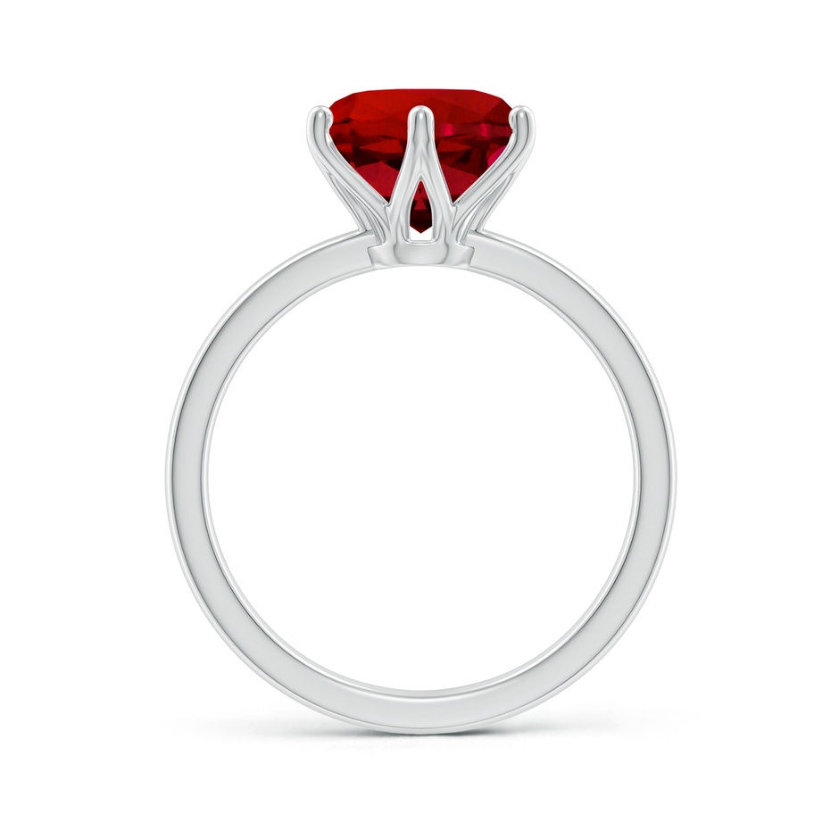 9mm Labgrown Lab-Grown Round Ruby Solitaire Classic Engagement Ring in White Gold side 199