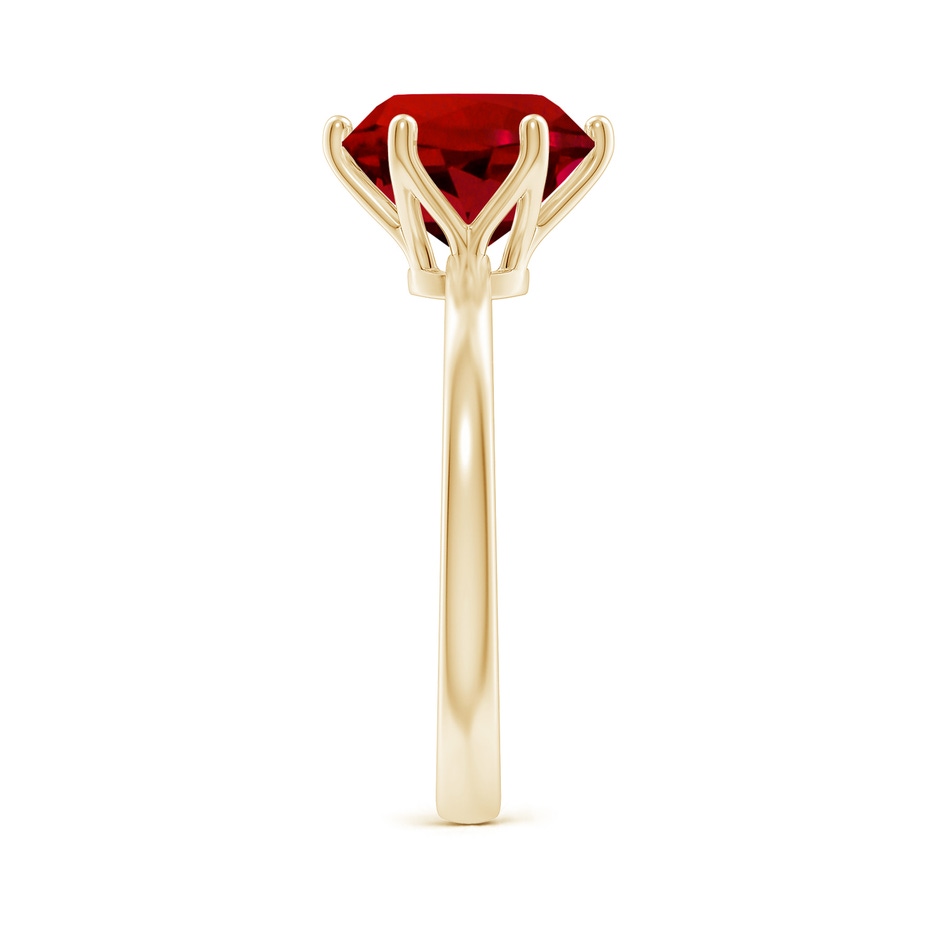 9mm Labgrown Lab-Grown Round Ruby Solitaire Classic Engagement Ring in Yellow Gold side 299