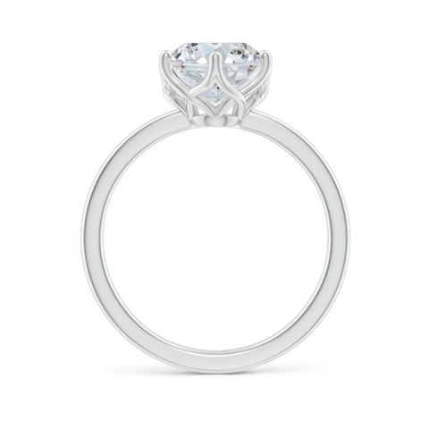 10x8mm FGVS Lab-Grown Oval Diamond Solitaire Classic Engagement Ring in White Gold