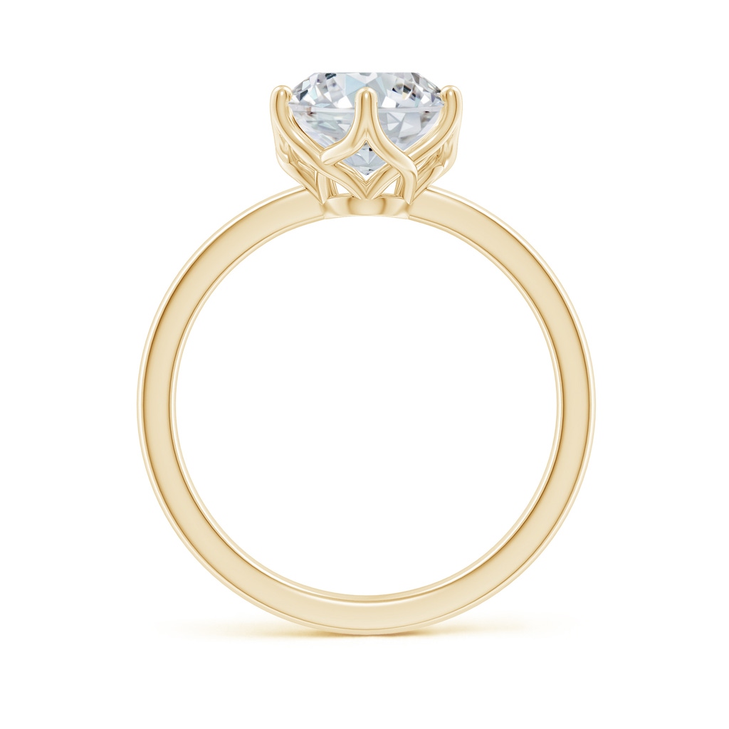 10x8mm FGVS Lab-Grown Oval Diamond Solitaire Classic Engagement Ring in Yellow Gold - side 199